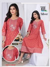 Silver By Blue Hills Rayon Ladies Anarkali Kurtis Wholesale Market In Surat
